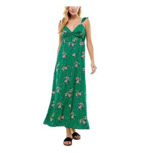 KINGSTON GREY Womens Green Unlined Tie Pullover Sleeveless Dress XS